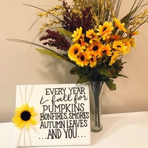 Every Year I Fall for Pumpkins, Bonfires... Canvas